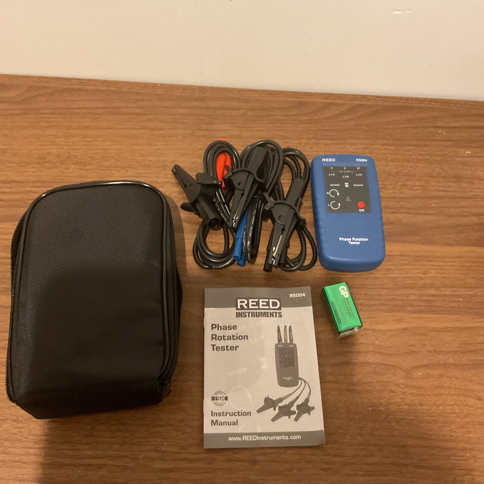 REED Instruments R5004 Phase Rotation Tester Three Phase Power Source ￼￼