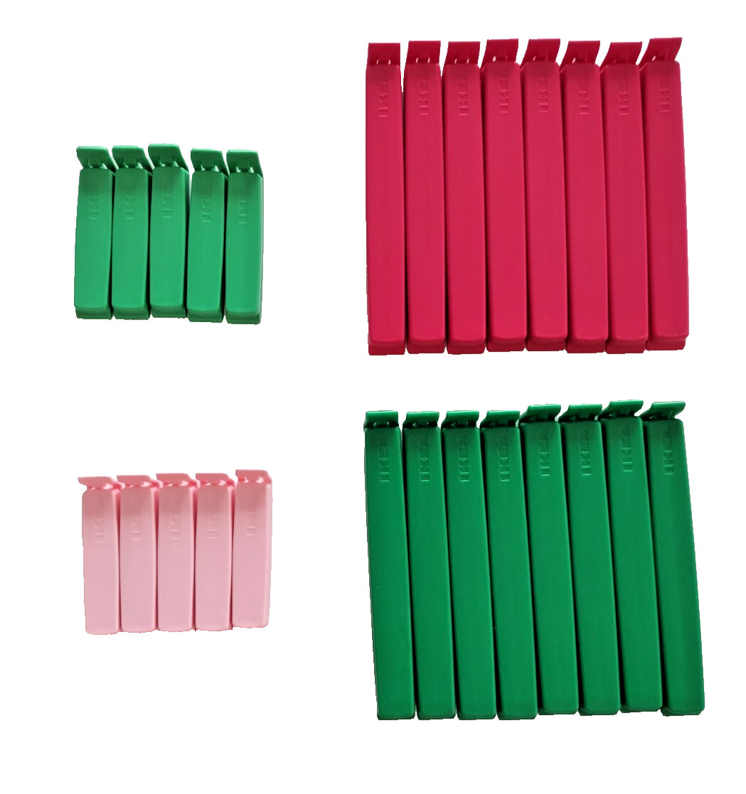 IKEA CLIPS Set of 26NEW  for Food Kitchen Storage Bags BEVARA NEW 16 Large 10 Sm