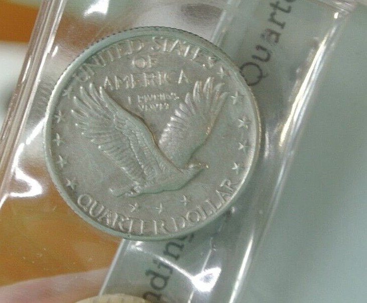 1929 25c Standing Liberty Silver Quarter - NICE Luster - AU