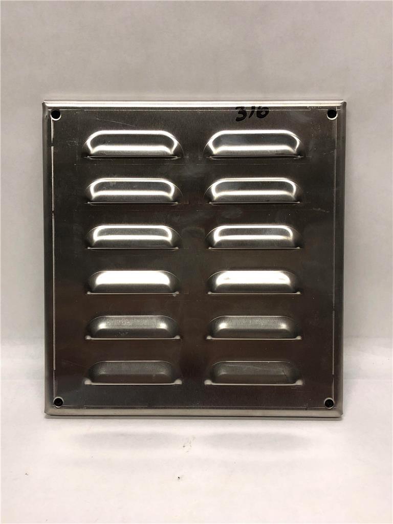7-1/2" x 7-15/16" 316 Stainless Steel Louver Plate with Seal