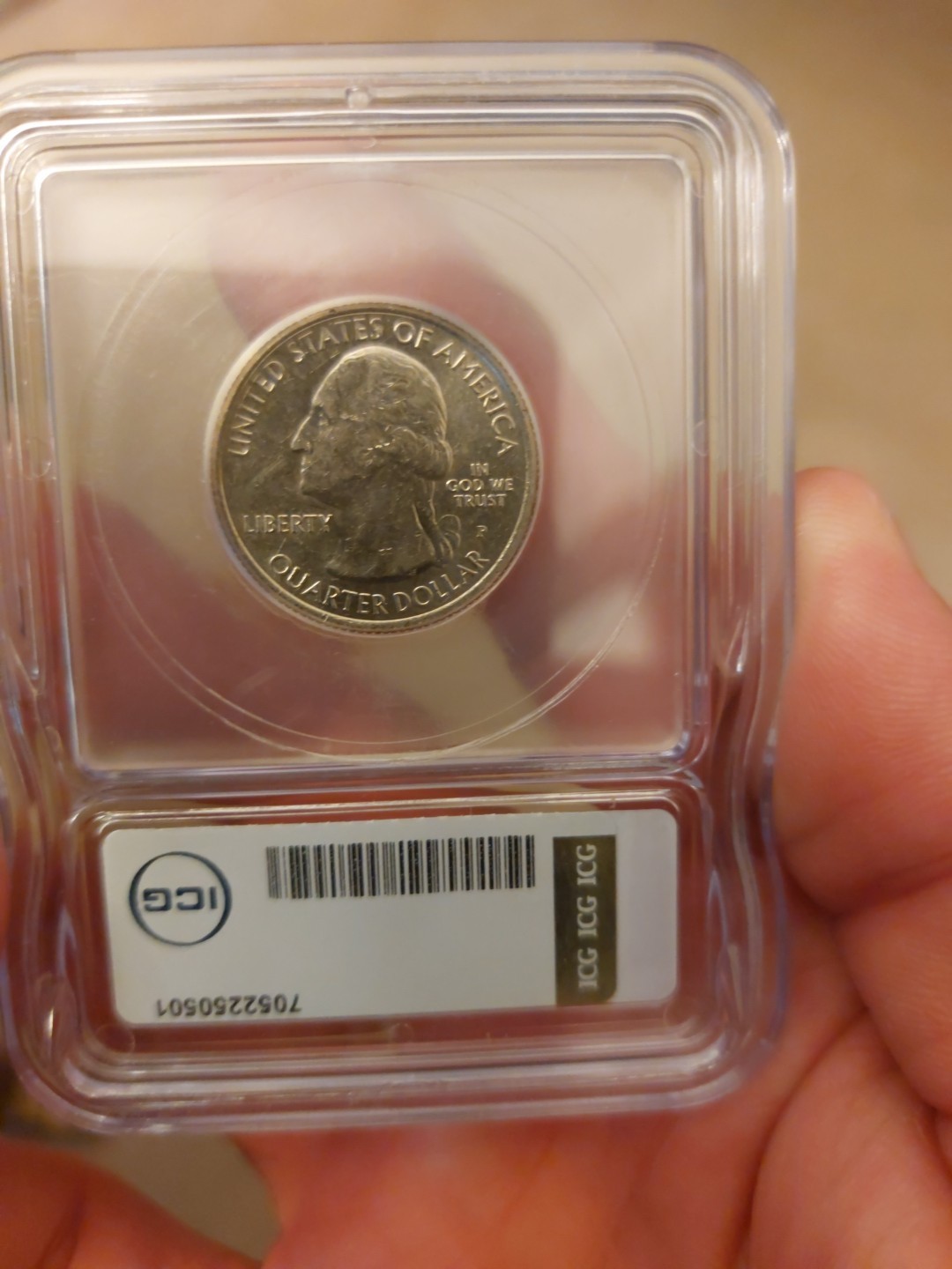 Cumberland Island Error Coin. Large Die Chip On Wing.