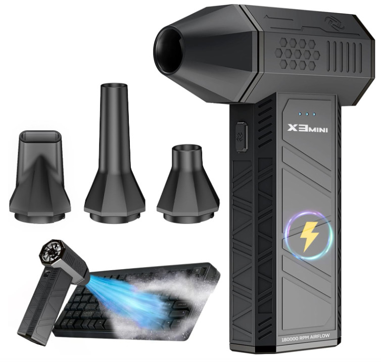 Soplador Aire Eléctrico 180000RPM Recargable para PC Auto Hogar y Teclado