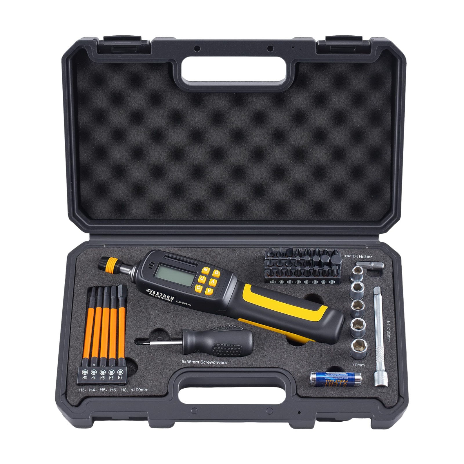 Digital Torque Screwdriver 2.6-70.8 In-lb 38-Piece Set - Precision Tool