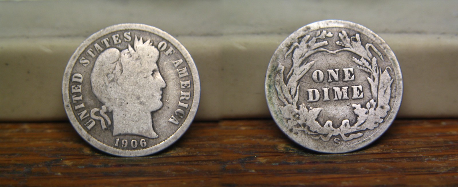 1906-S BARBER LIBERTY HEAD SILVER DIME 1906S US COIN