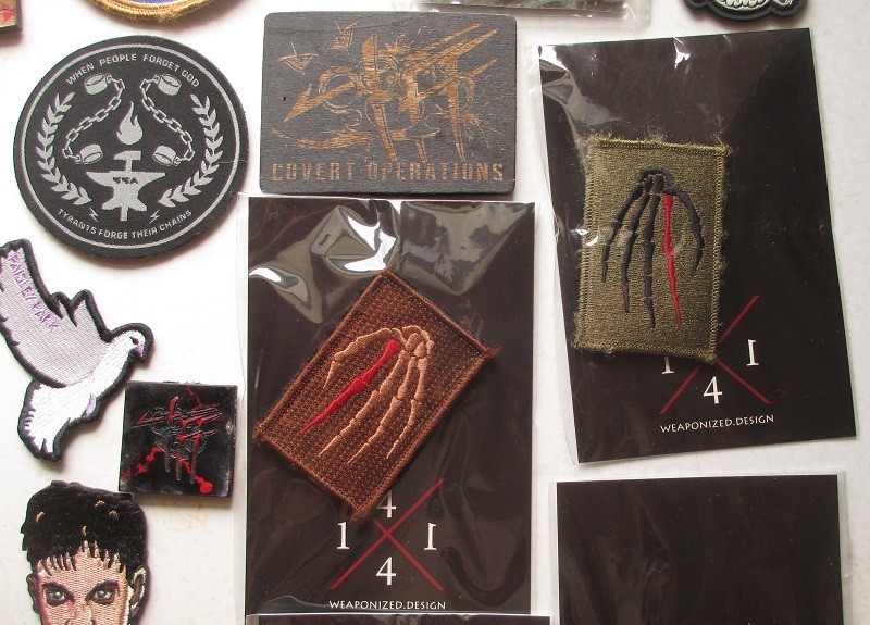 56 ASSORTED EDC MORALE PATCHES EMBROIDERED, PVC LASER CUT & PRINT HOOK & LOOP