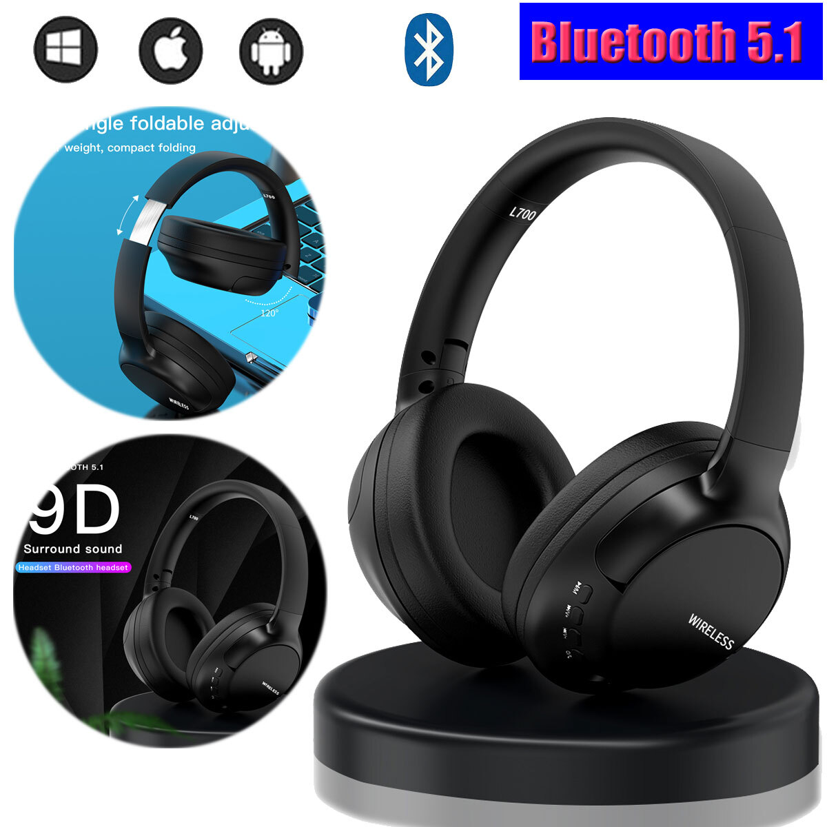 Wireless Bluetooth Headset + Mic Headphones For Samsung S25 FE/S25 Ultra/+/ Edge