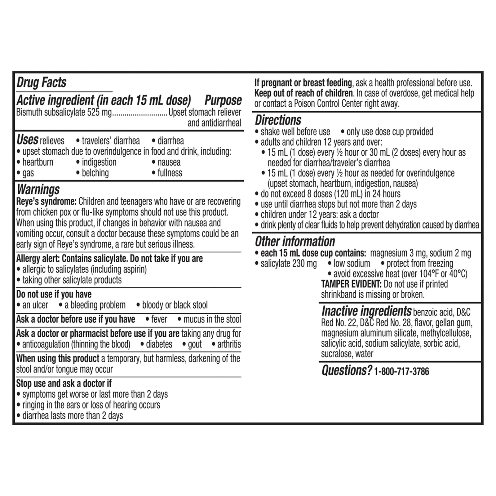 Pepto Bismol Liquid Maximum Strength 8 OZ