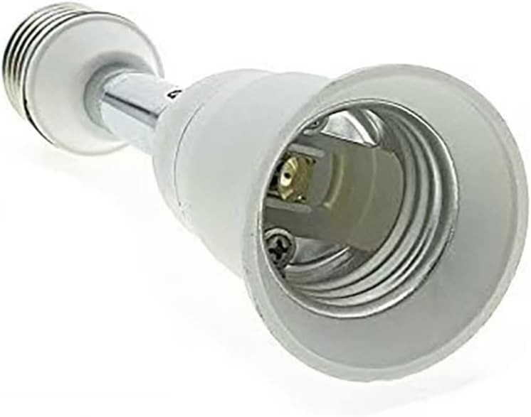 E26/E27 Light Socket Extender - 4.5 Inch Adjustable Brightness Enhancer (2-Pack)