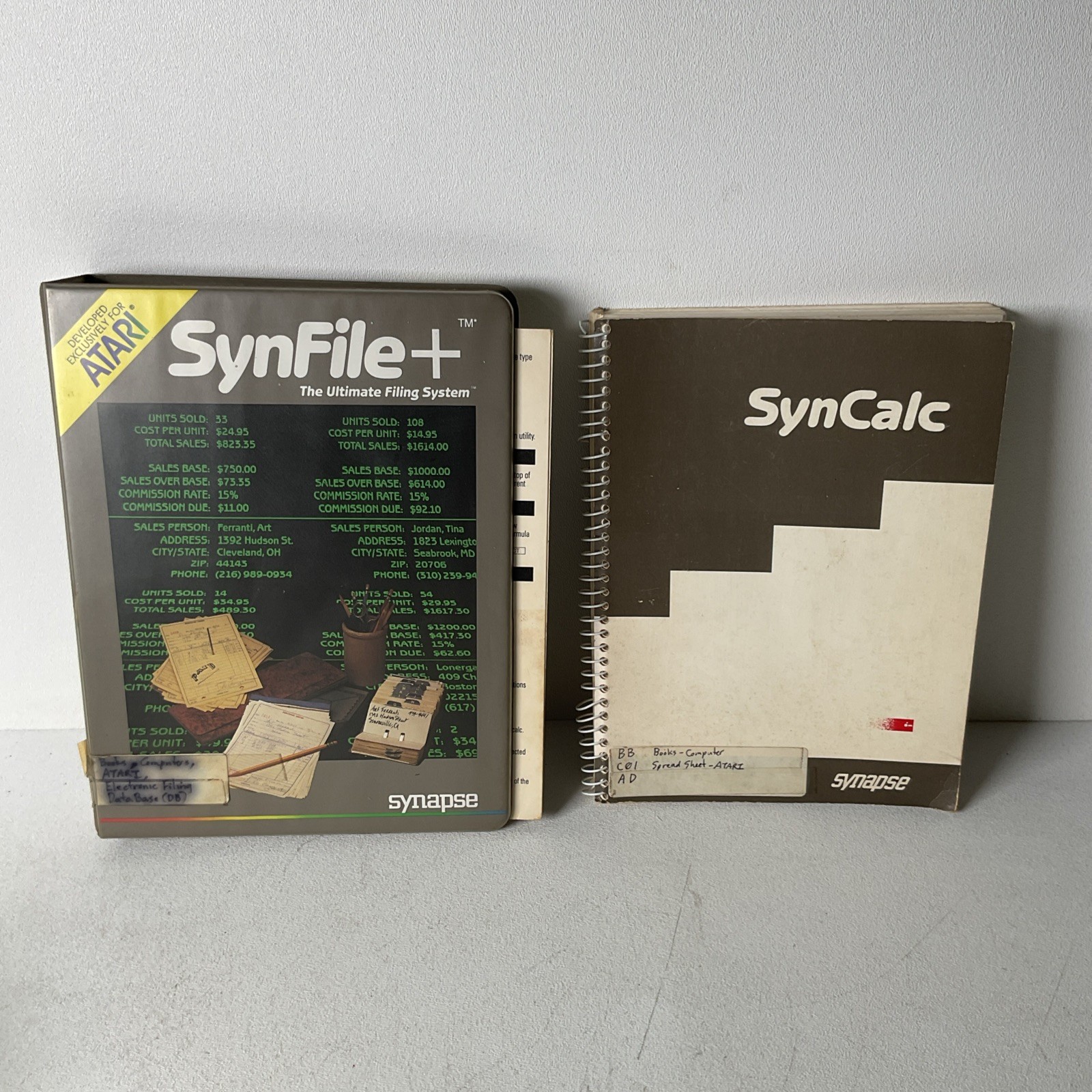 SynFile+ (a database filing system) & SynCalc (a spreadsheet program)