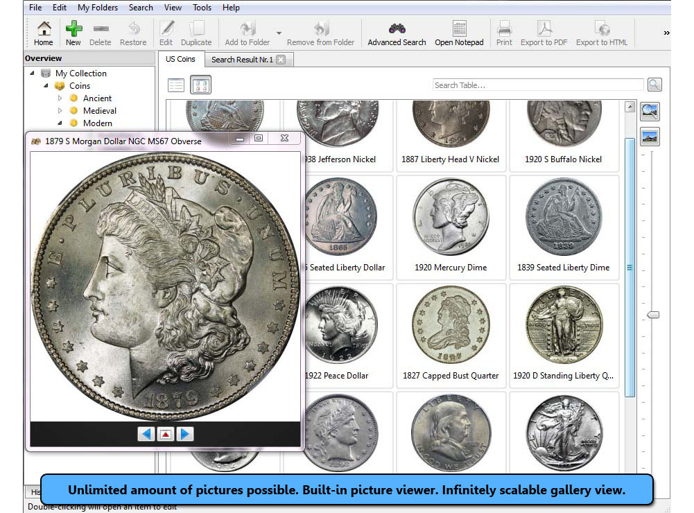 Stecotec Coin Collector Pro - Management Software for Coins / Numismatic Program