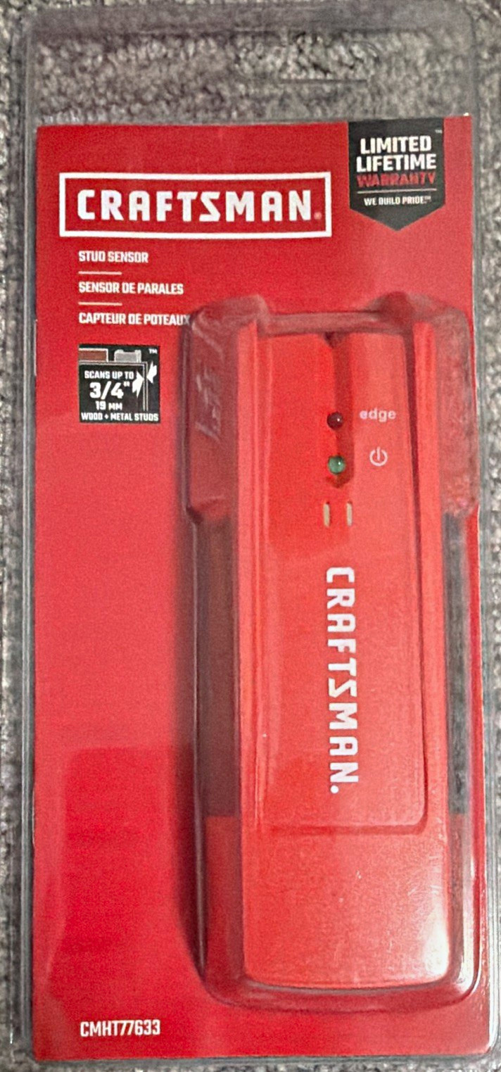 Craftsman Stud Finder Electric Sensor w/ Edge Detection LED Indicator CMHT77633