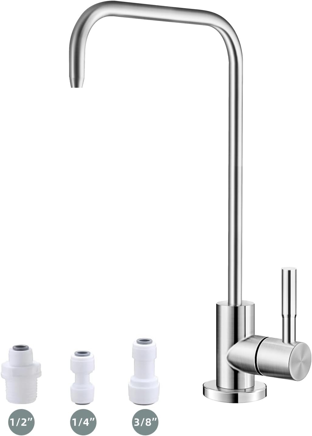 Brushed Nickel Drinking Water Faucet Non Air Gap Stainless Steel Filtered Faucet