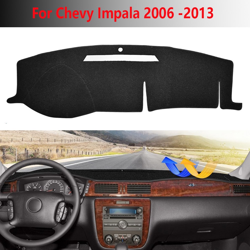 Black Mat Dashboard Cover Dash Sun Pad Dashmat For Chevy Impala 2006 -2013