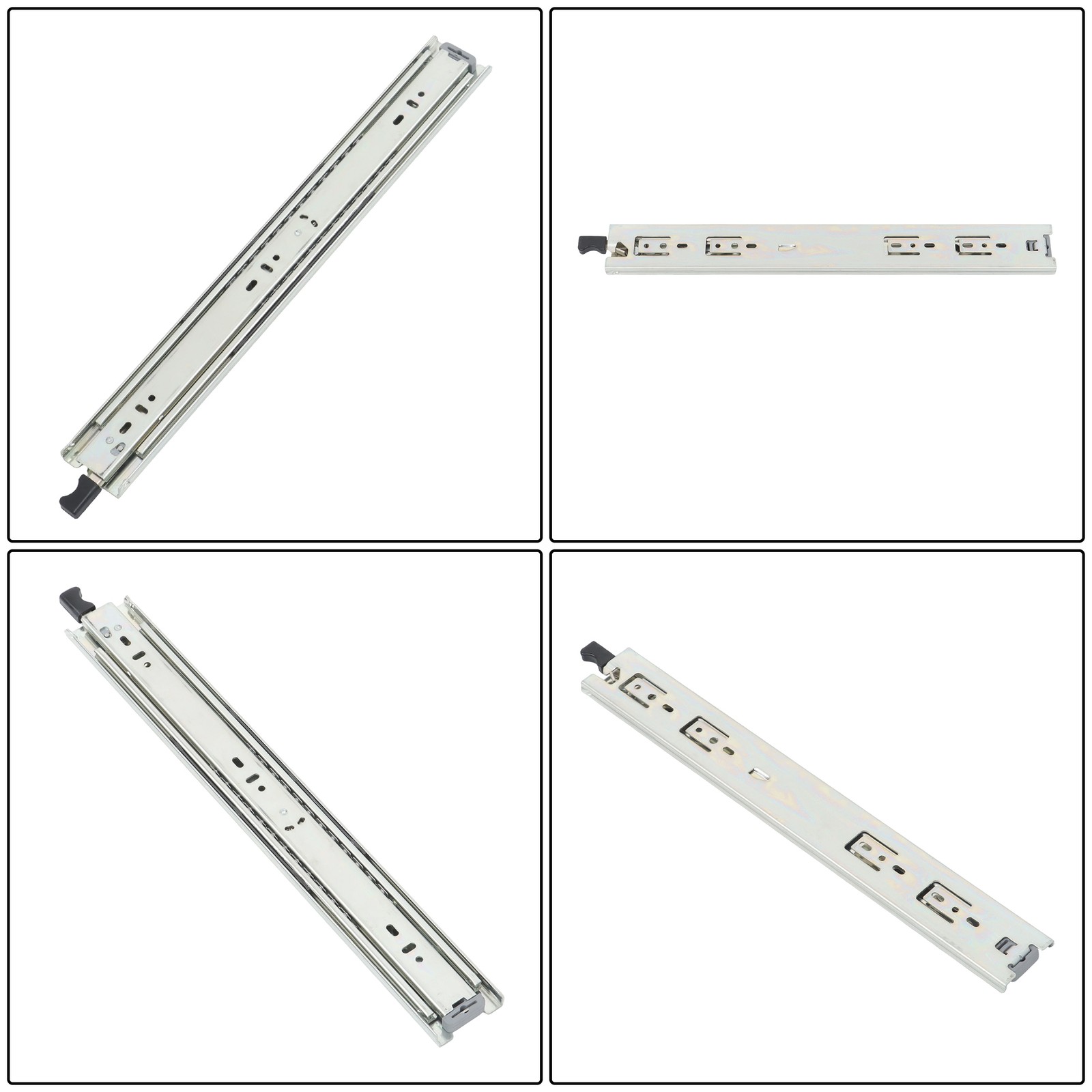 1 Pair Locking Drawer Slides 18" Full Extension & Lock 150 lb Load Capacity