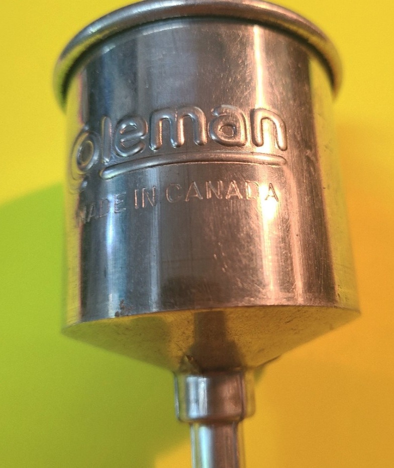COLEMAN No. 0 Fuel Funnel Made In Canada With a Ratty Box