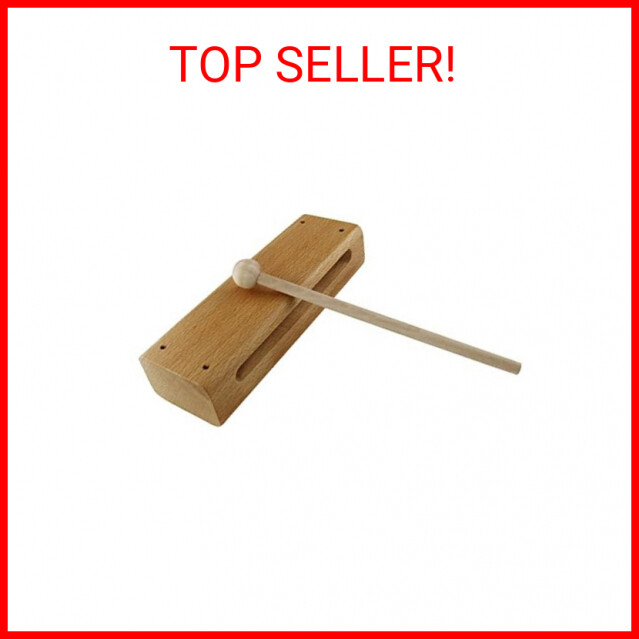 Wood Block with Mallet ZZLZX 1Set Wood Block Musical Instrument with Mallet, Sol