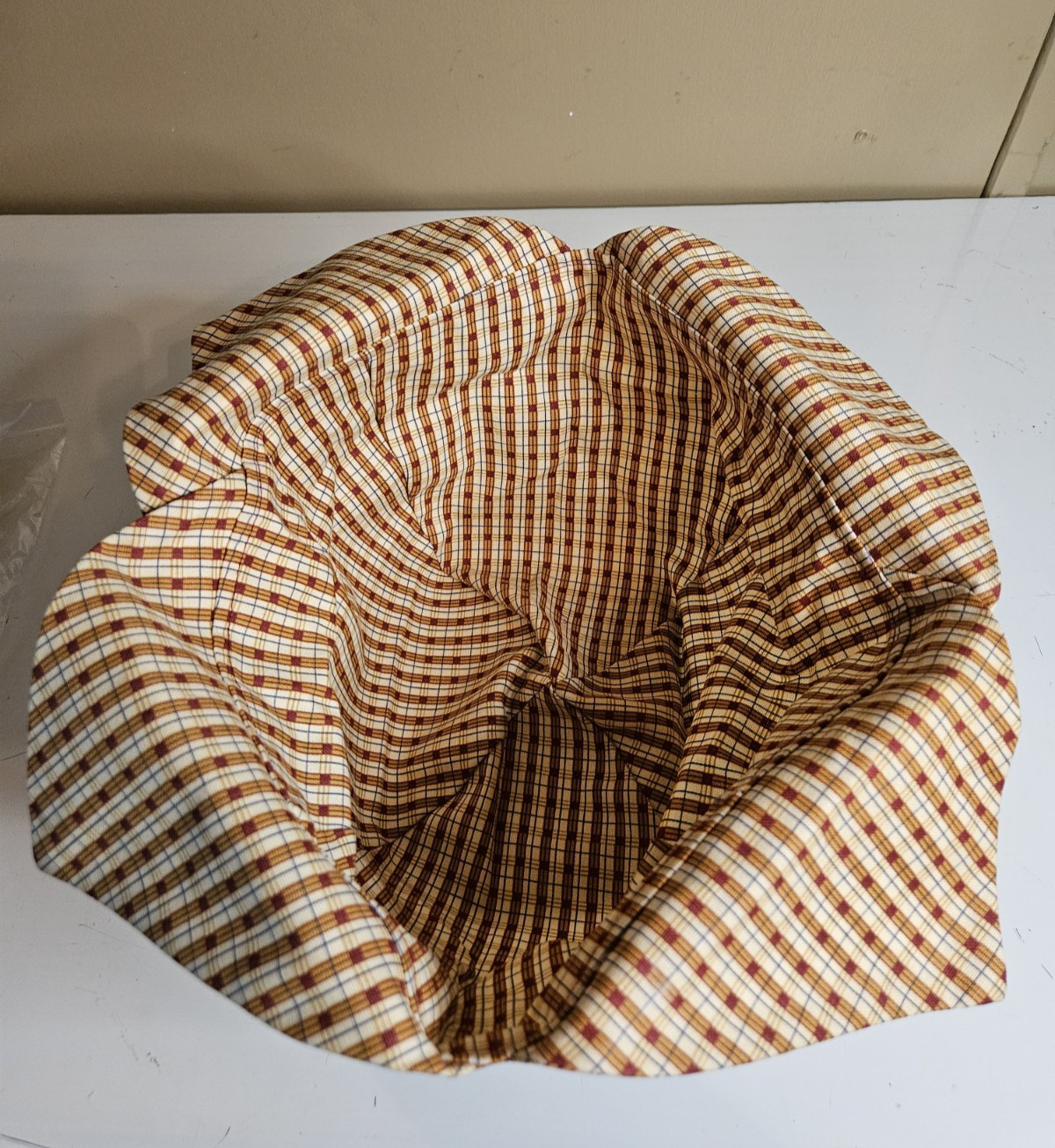 Longaberger Liner Fabric Homestead Orchard Plaid 2173396 Red Beige