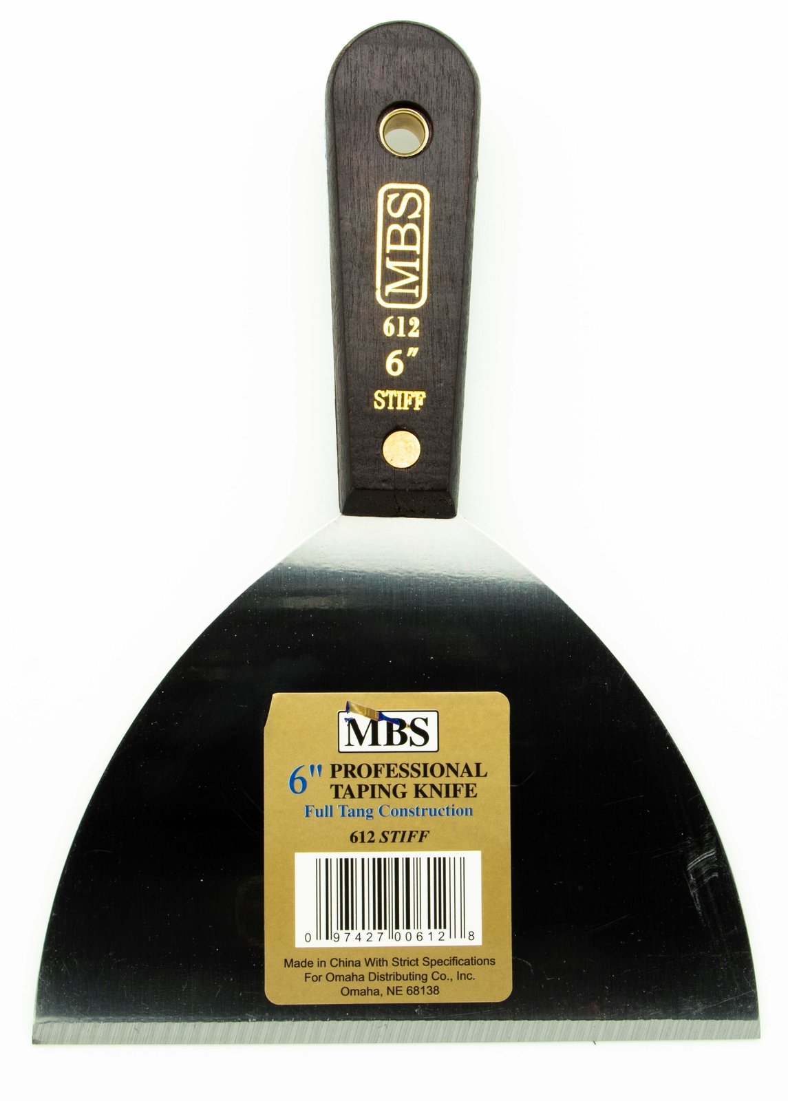 MBS 6" Taping/Putty Knife Stiff Blade