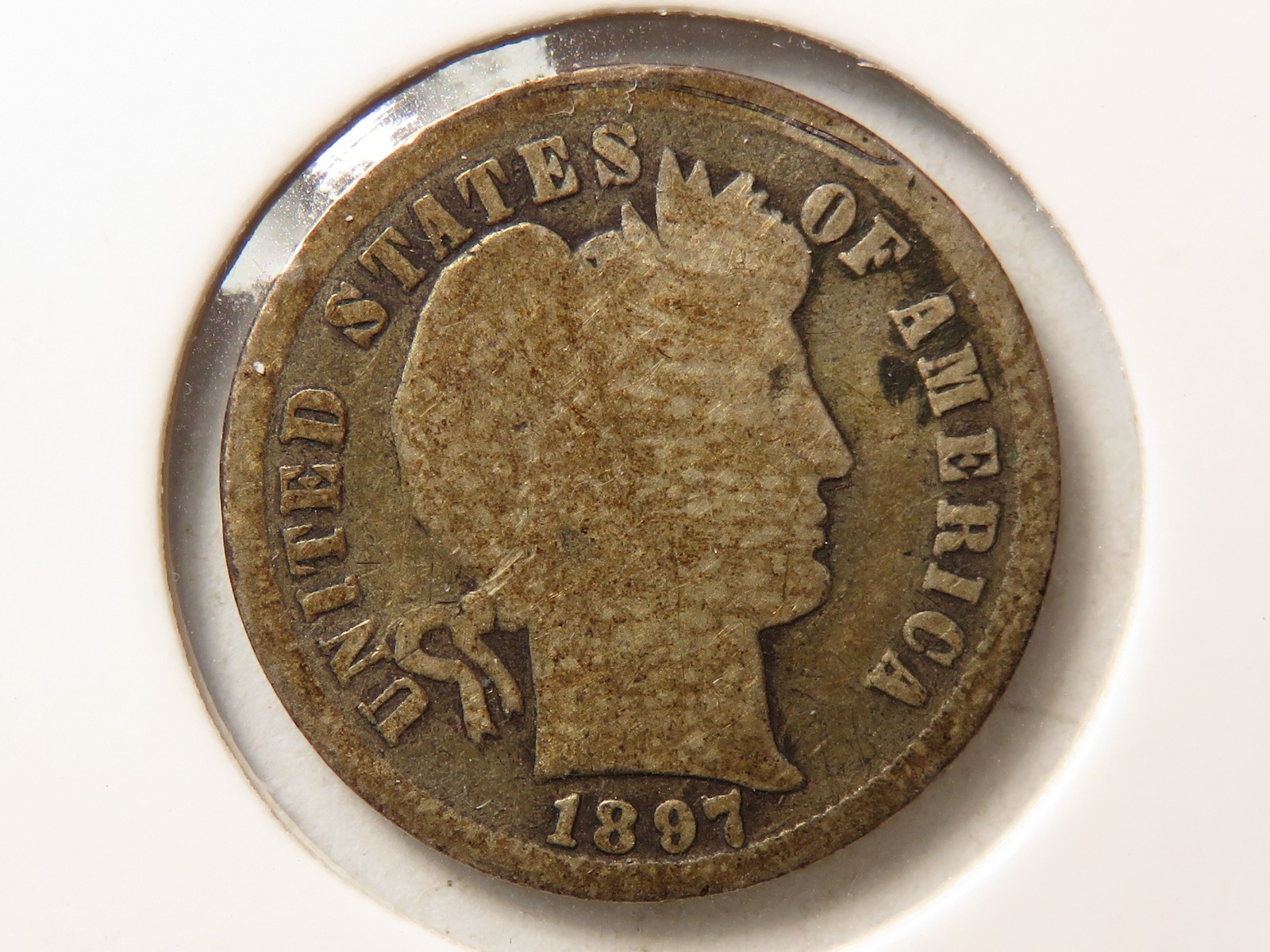 1897-S Barber Dime Grading G/VG