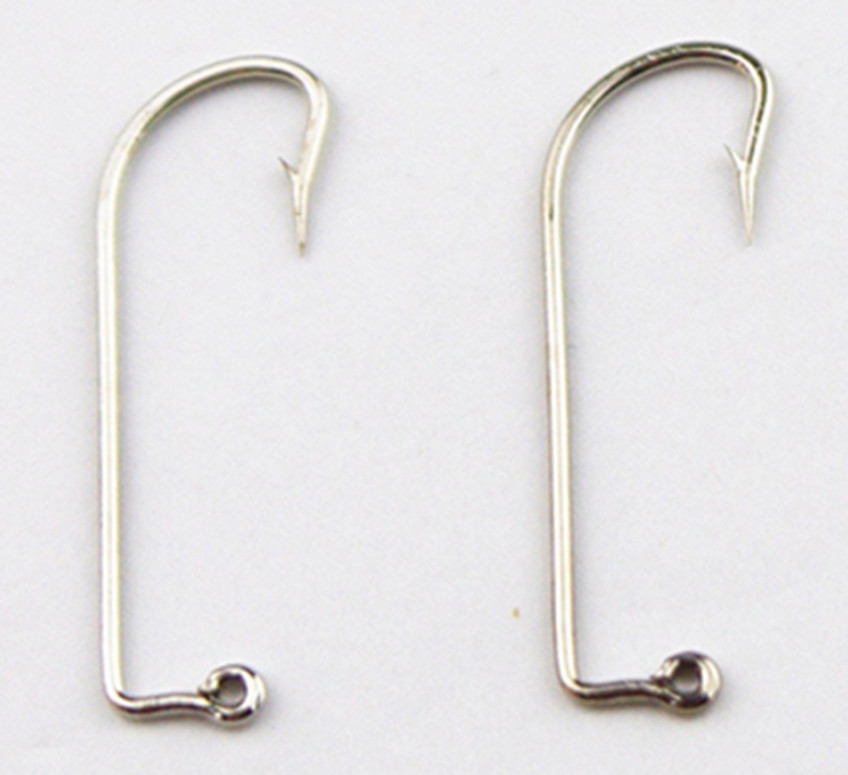 50-200pcs 90 Degree O'shaughnessy JIG Fishing Hooks Jig Big High-carbon Steel