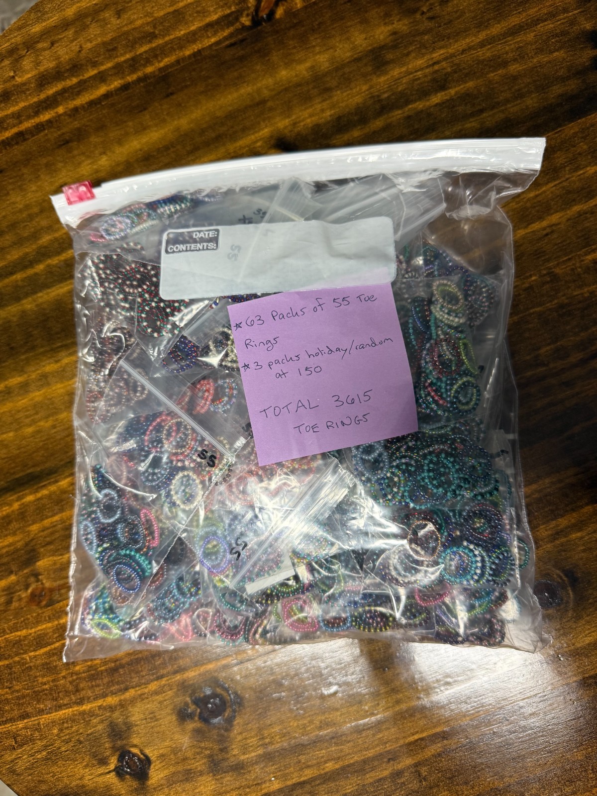 Stretchy Beaded Toe Rings - WHOLESALE!