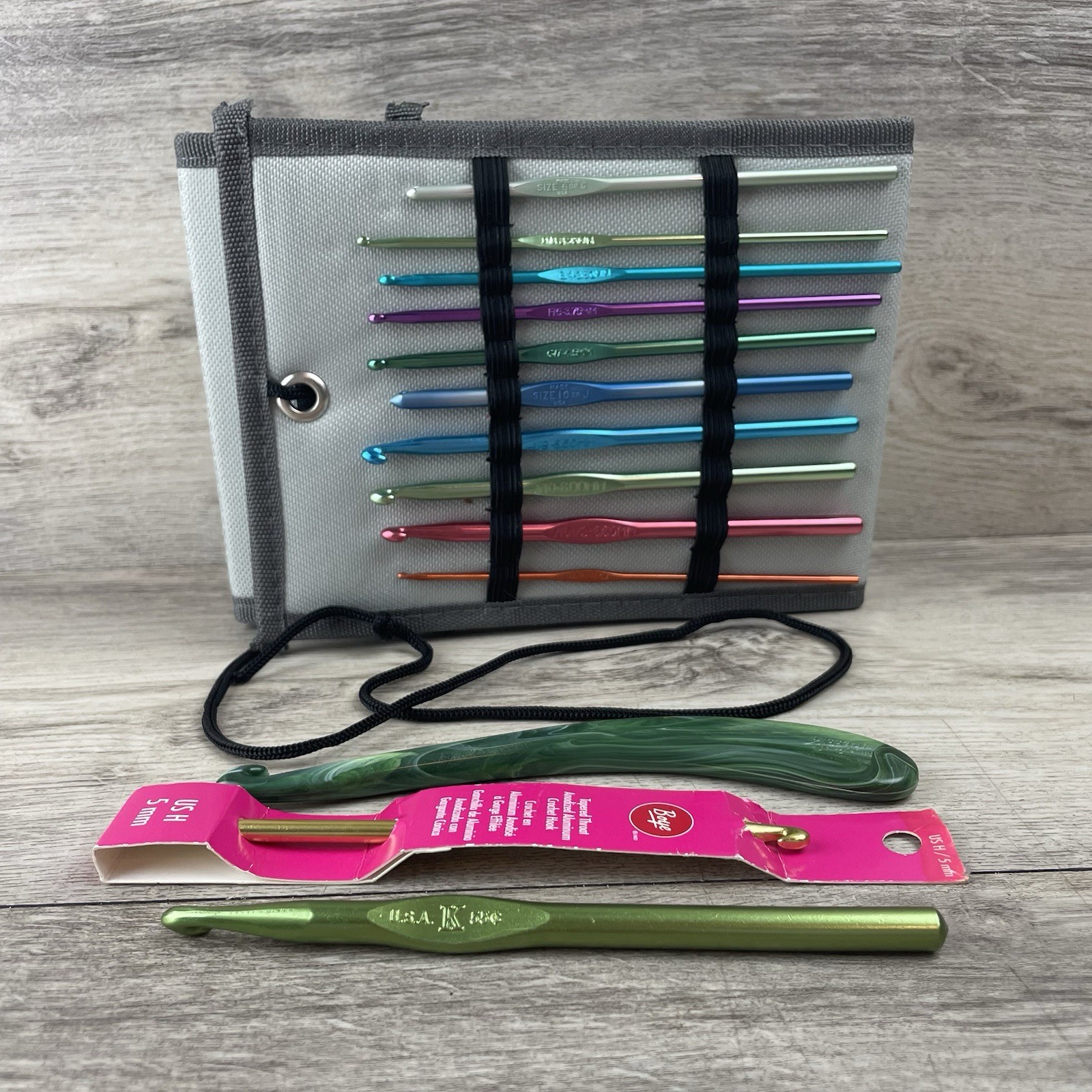 Crochet Hook Lot With Case - Multiple Brands Various Sizes