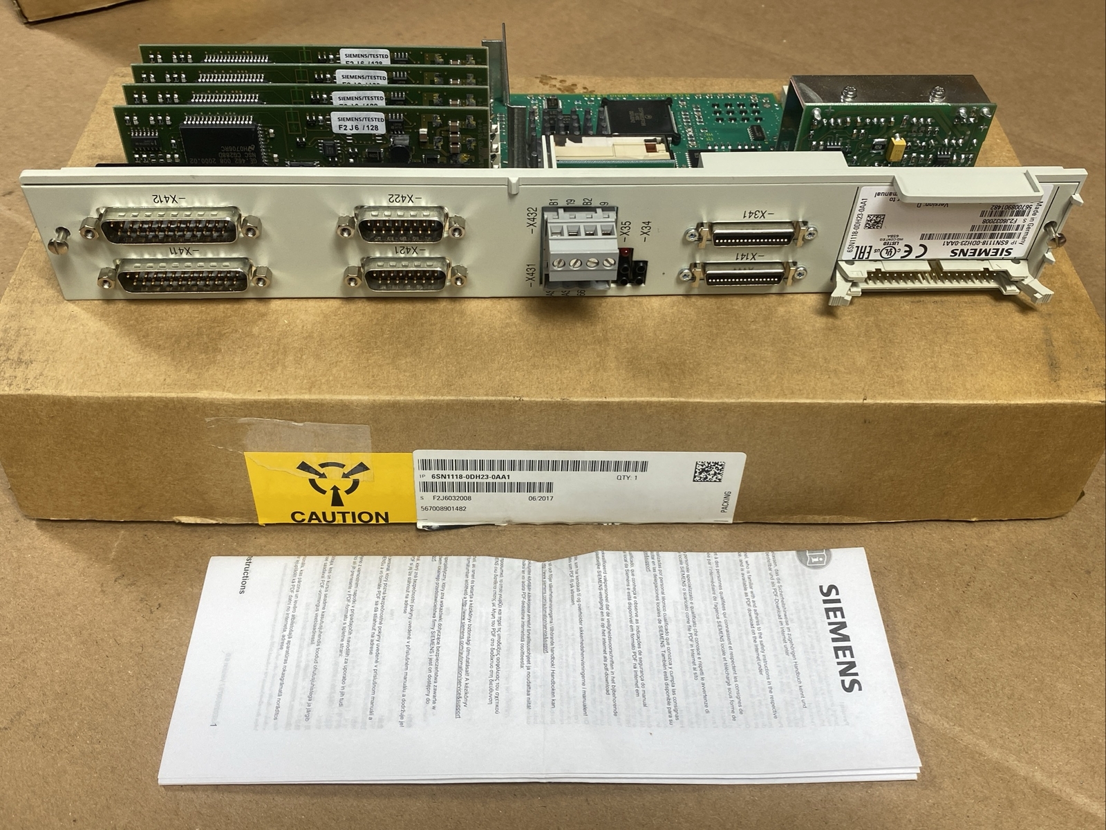 NEW SURPLUS SIEMENS 6SN1118-0DH23-0AA1 Ver. D Simodrive Module FAST SHIPPING