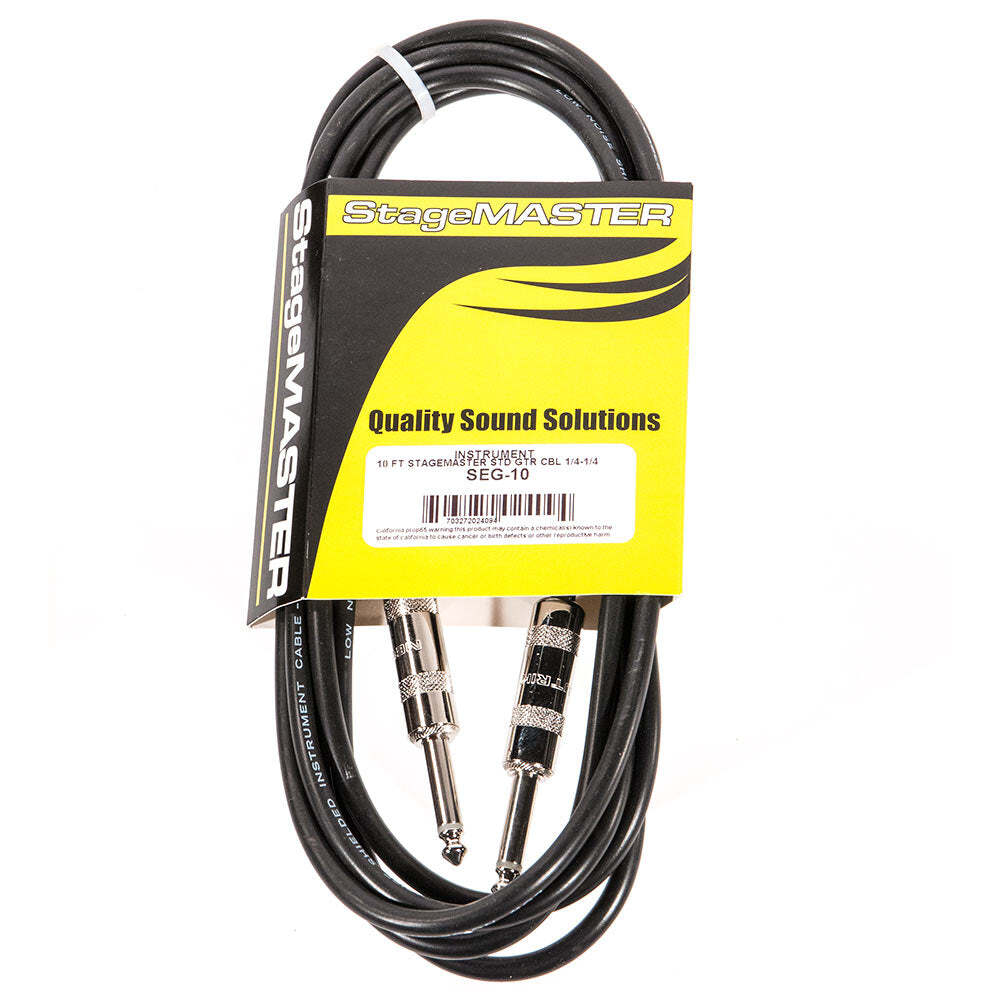 PROCO STAGEMASTER SEG-10 10ft Shielded Patch Cable w/Neutrik 1/4" Connectors