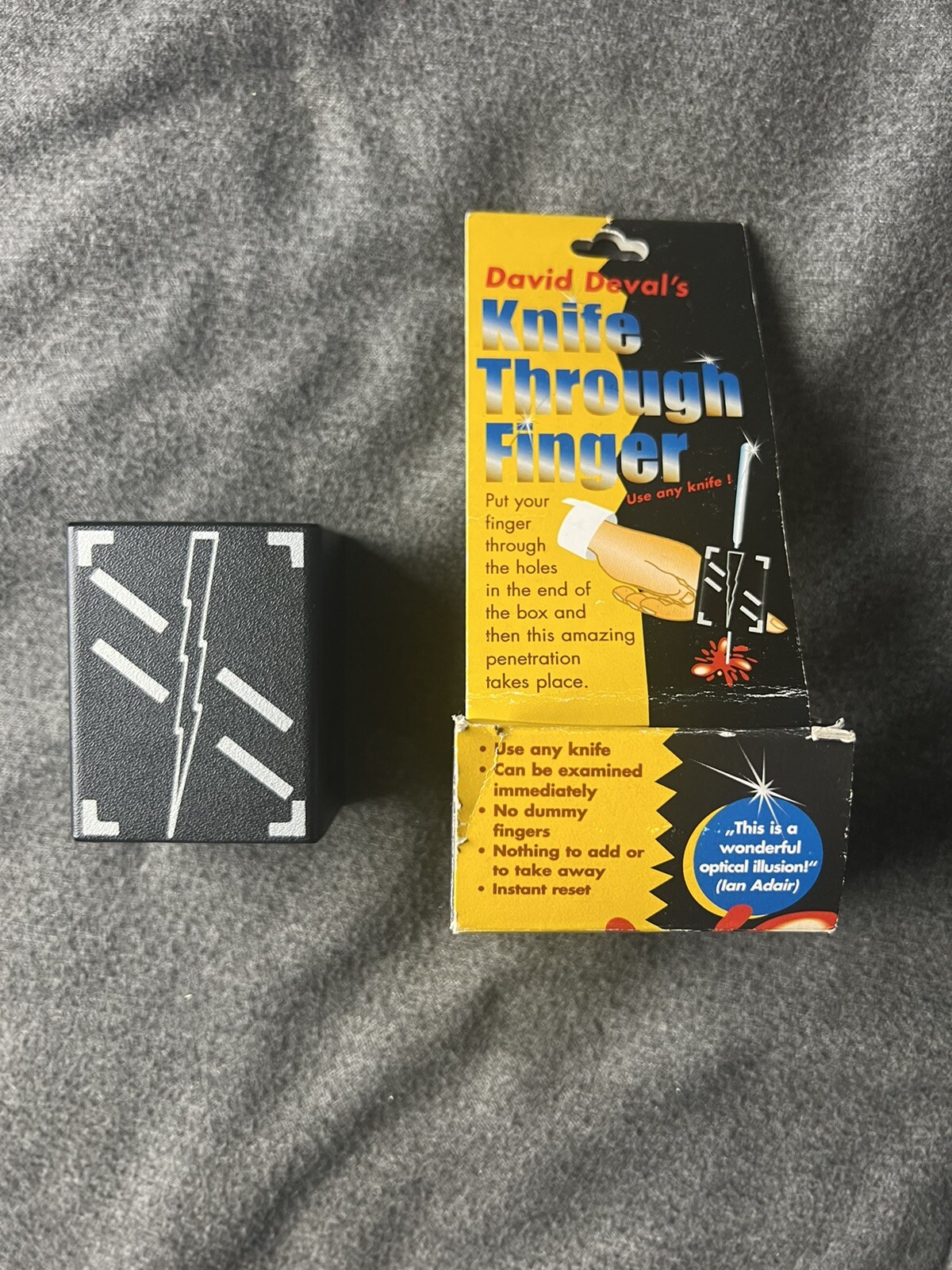 ￼￼🔥David Deval's KNIFE THRU FINGER Imported Germany Bizzare Spooky Magic🔥🔥
