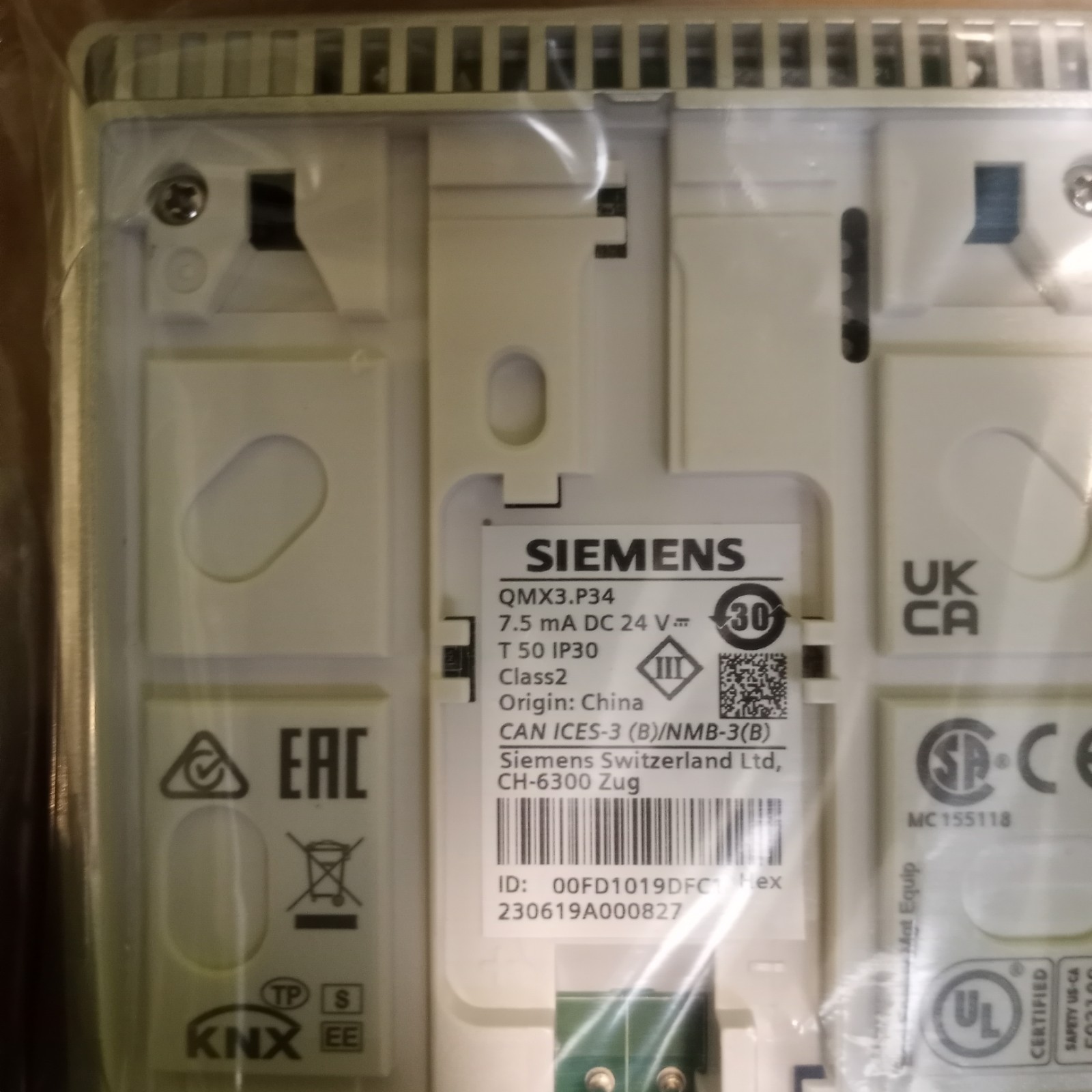 Siemens Qmx3.p34 Room Unit