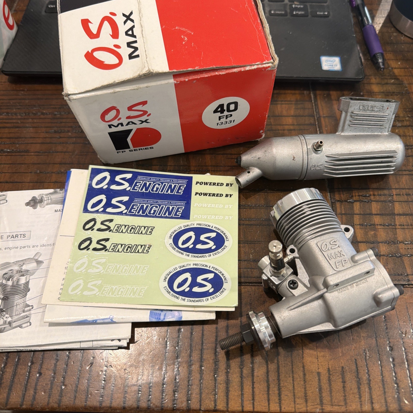 Os Max 40 Fp Nitro Rc Model Airplane Engine NOS New Muffler Is Used