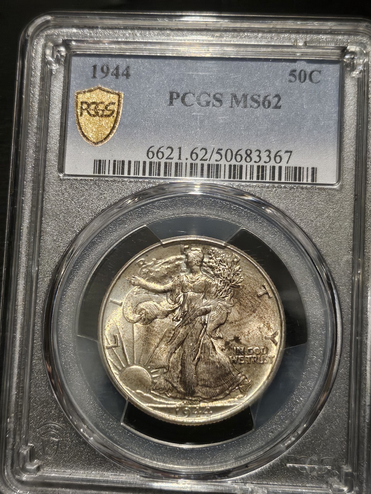 1944 Liberty Walking Half Dollar MS62 Nice Toning !!