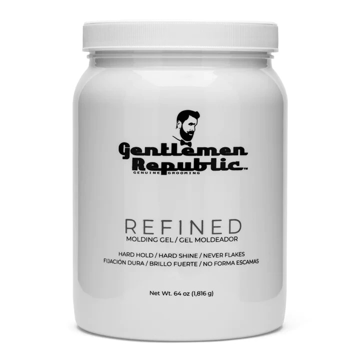 GENTLEMEN REPUBLIC REFINED 64 oz HAIR GEL - AUTHENTIC -