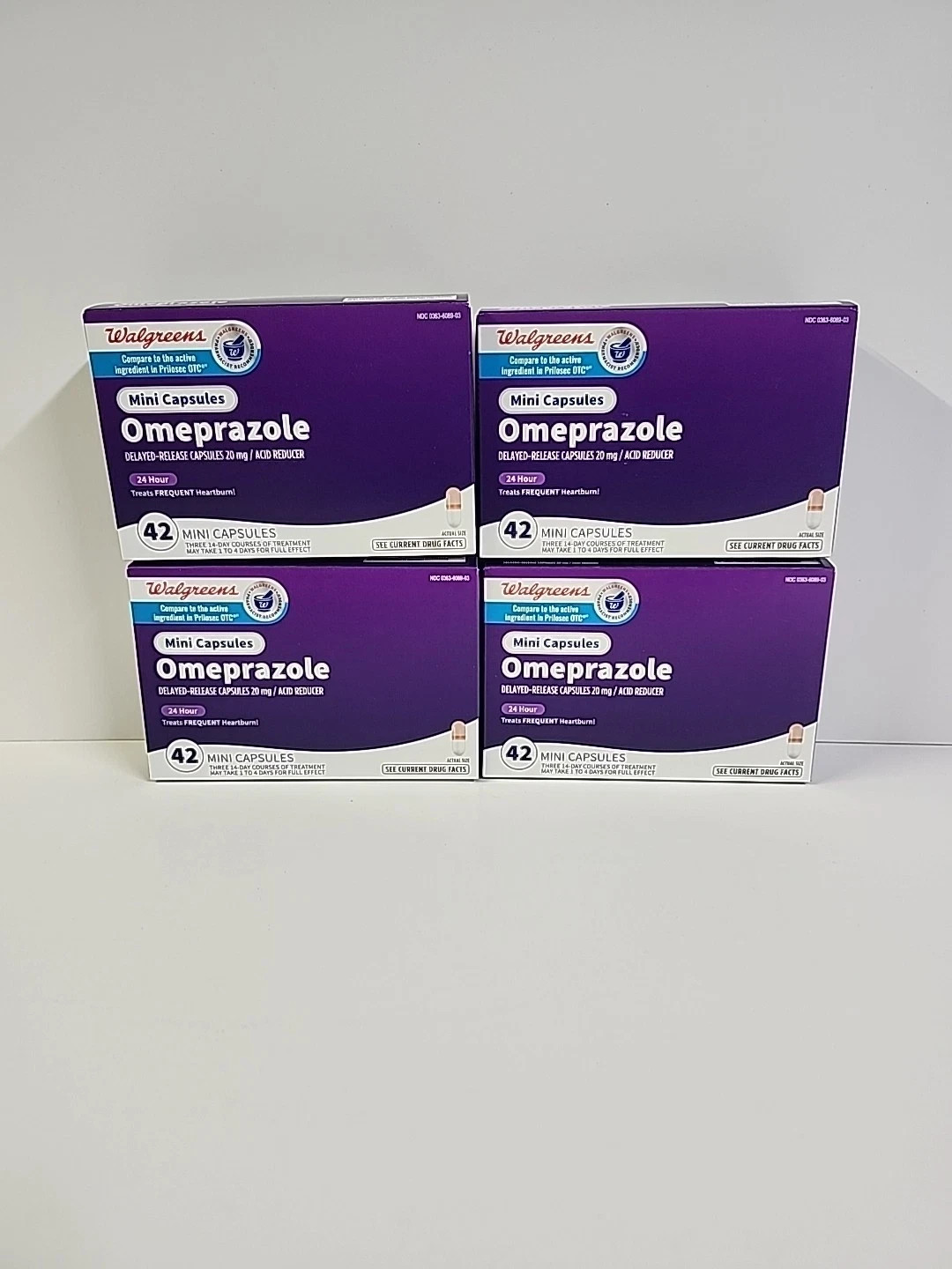 Omeprazol 20mg Delayed Release Acid Reducer Heartburn 500-1000 Capsules EXP-2028