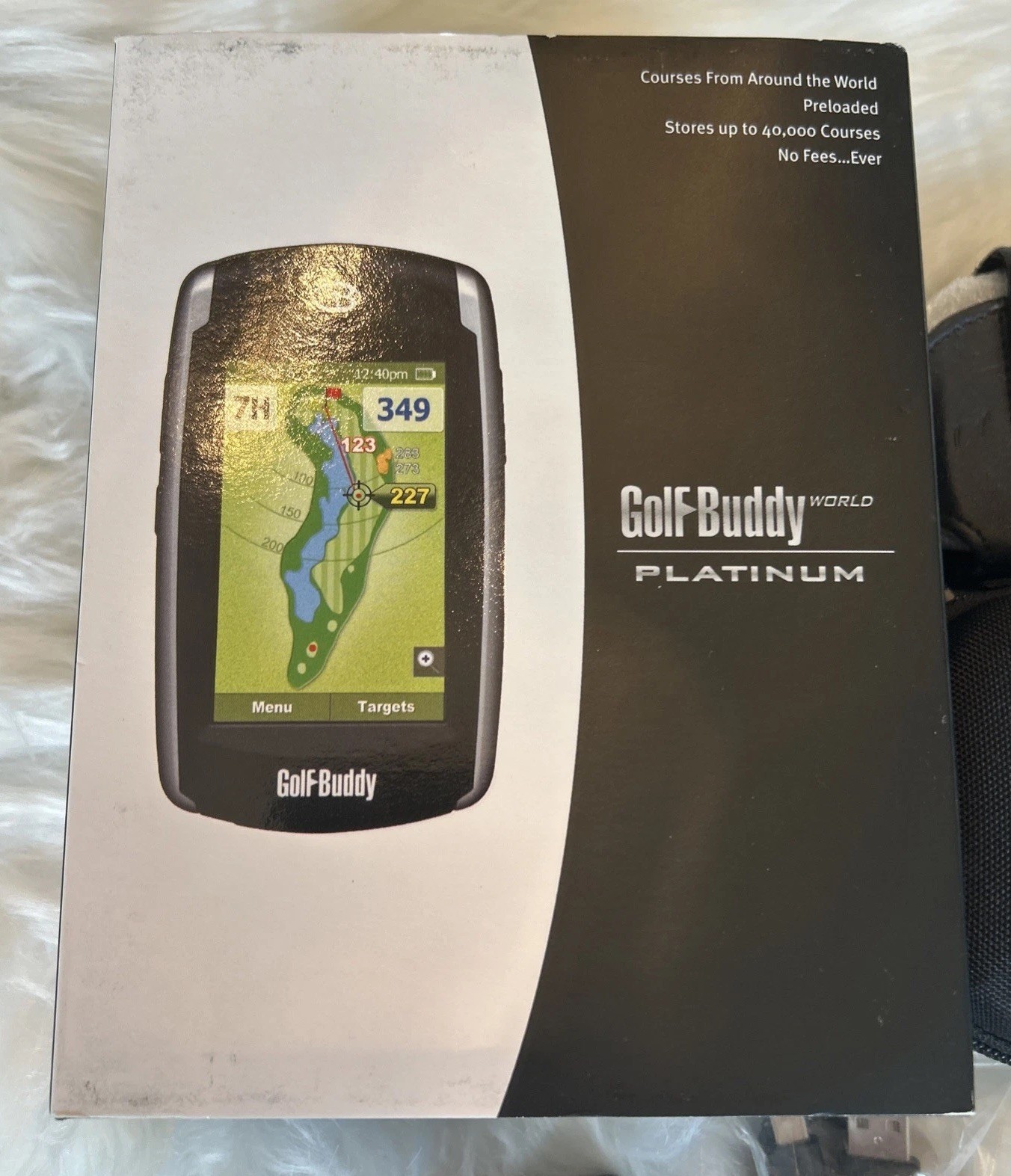 GOLF BUDDY WORLD PLATINUM GPS COLOR SCREEN ORIGINAL BOX! WORKS