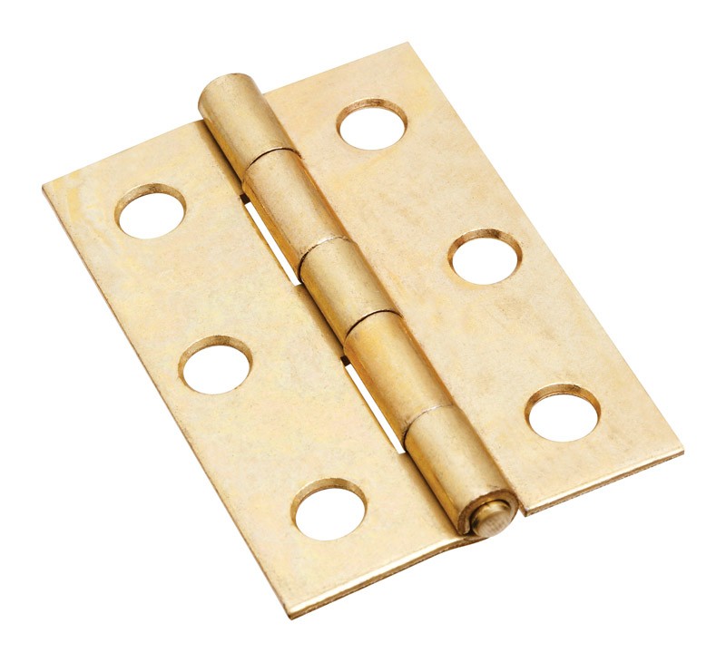 National Hardware N146-290 Brass Steel Narrow Hinge 2-1/2 L x 2-1/2 W in.