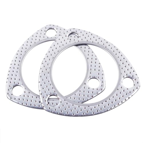 Exhaust Flange Gasket 2.25-inch 2Pcs 3-Bolt for Multipurpose Manifold 3-ID2.25