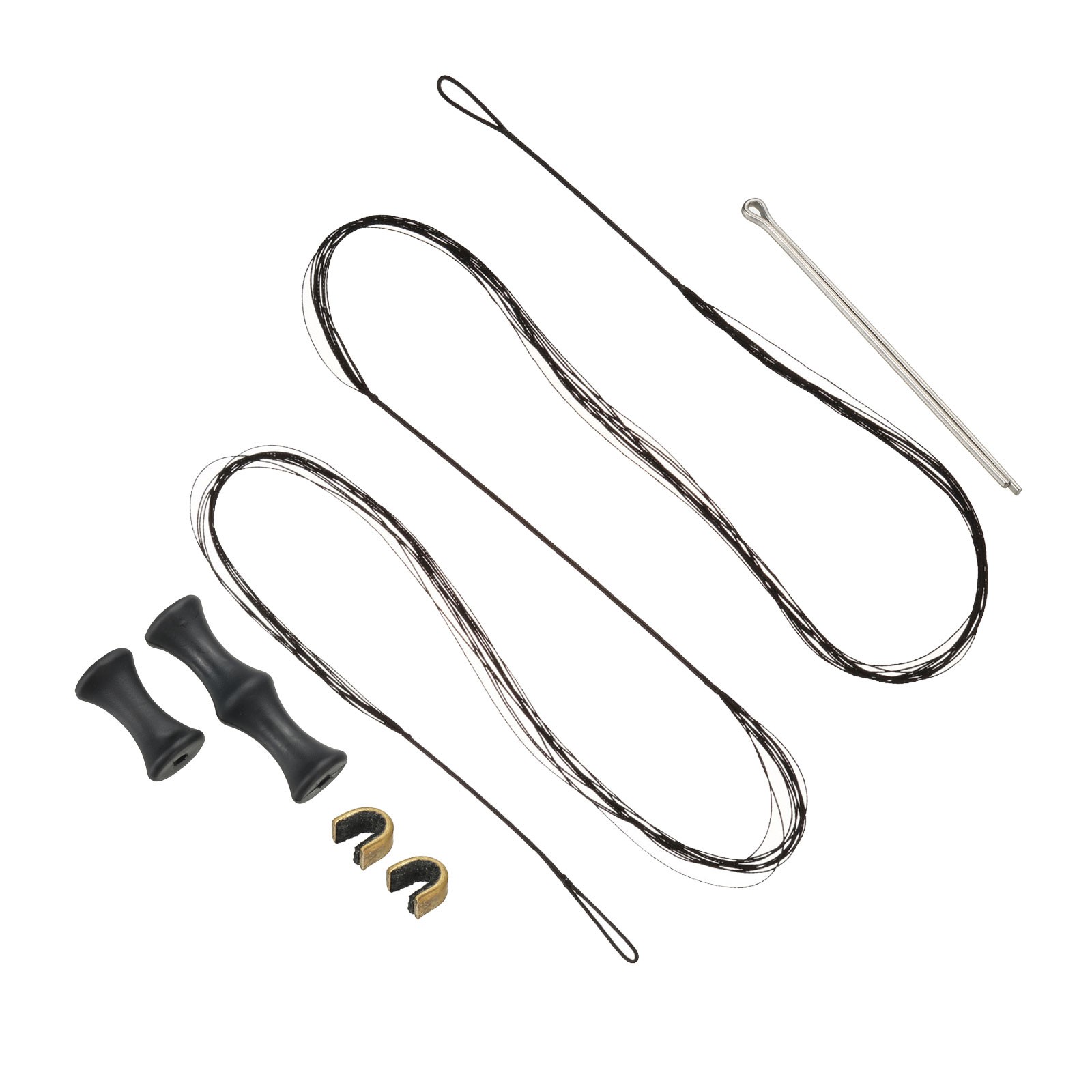 46 Inch Archery Bow String Replacement 12 Strands for Recurve Longbow, Black