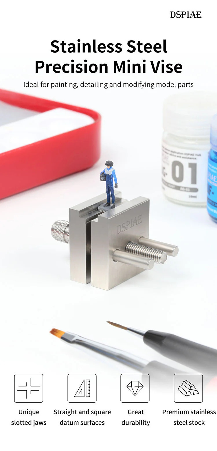Dspiae AT-MV Stainless Steel Precision Mini Vise'