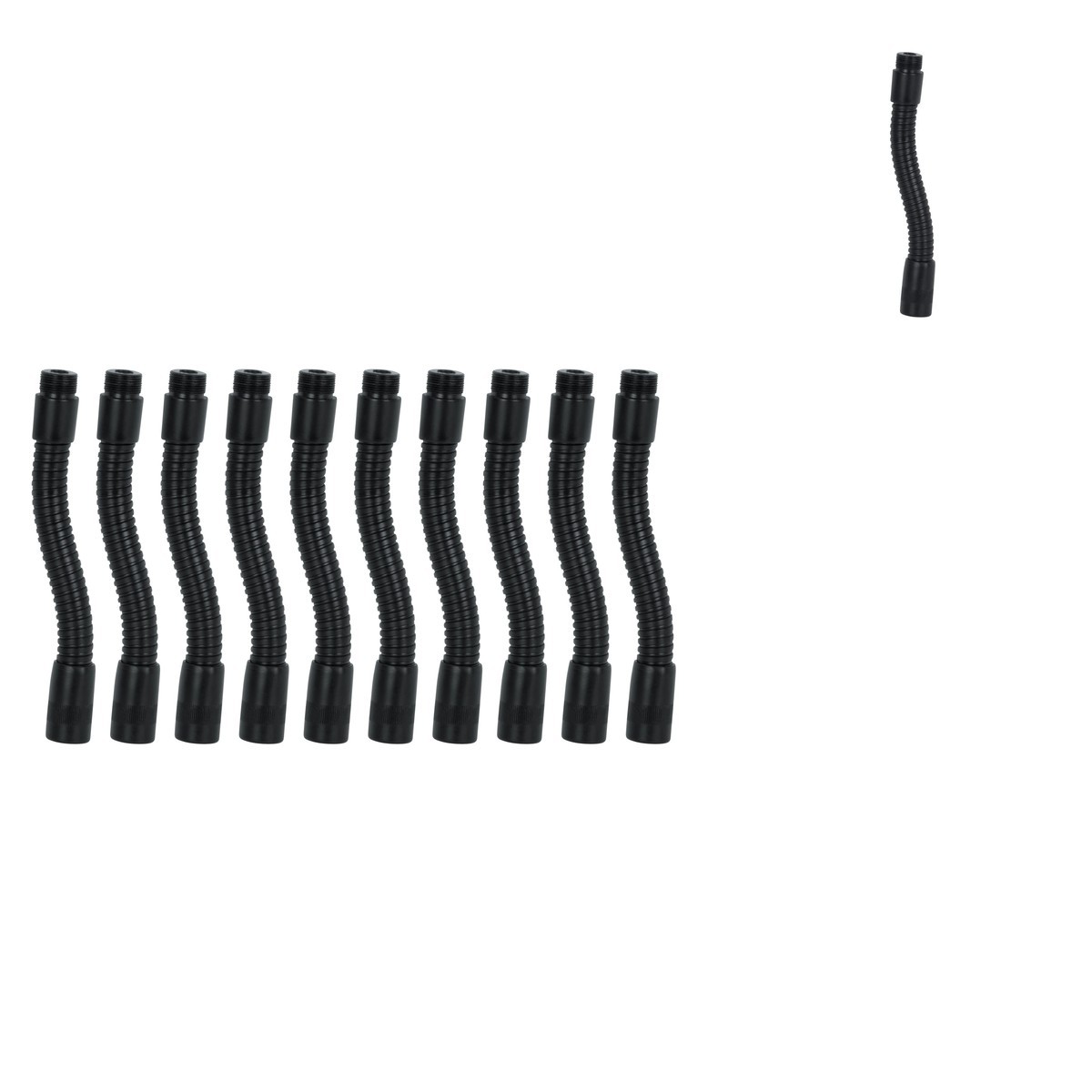 Gator Frameworks Flexible Black Gooseneck for Microphone 6' 10 Pack