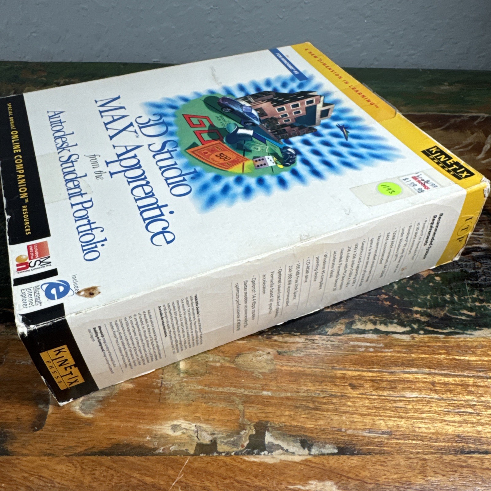 3D Studio Max Apprentice W/ User Guide Vintage 90s Programing Software 1995