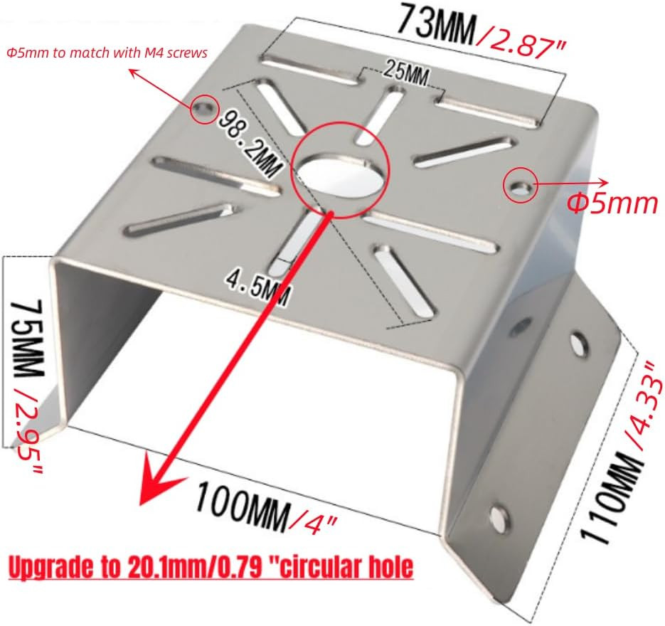 CCTV Security Camera Corner Mount Bracket, Stainless Steel Wall Corner Adapter M