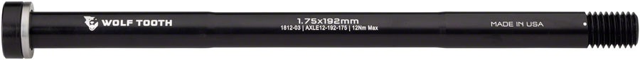 Wolf Tooth Components Rear Replacement Thru-Axle, 1.75x192mm - Black