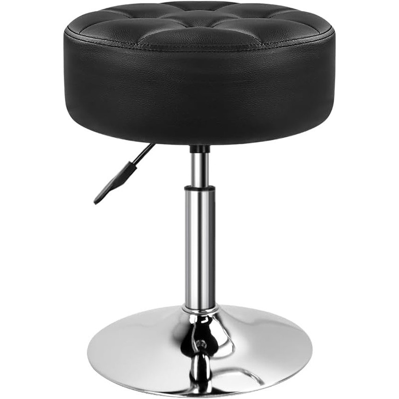 Adjustable Makeup Stool PU Leather Swivel Chair Comfortable Cushioned Seat New