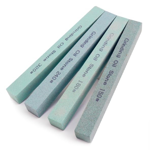 4 PCS Green Silicon Carbide Honing Whetstone Kit 150# To 320# 150x16x16mm