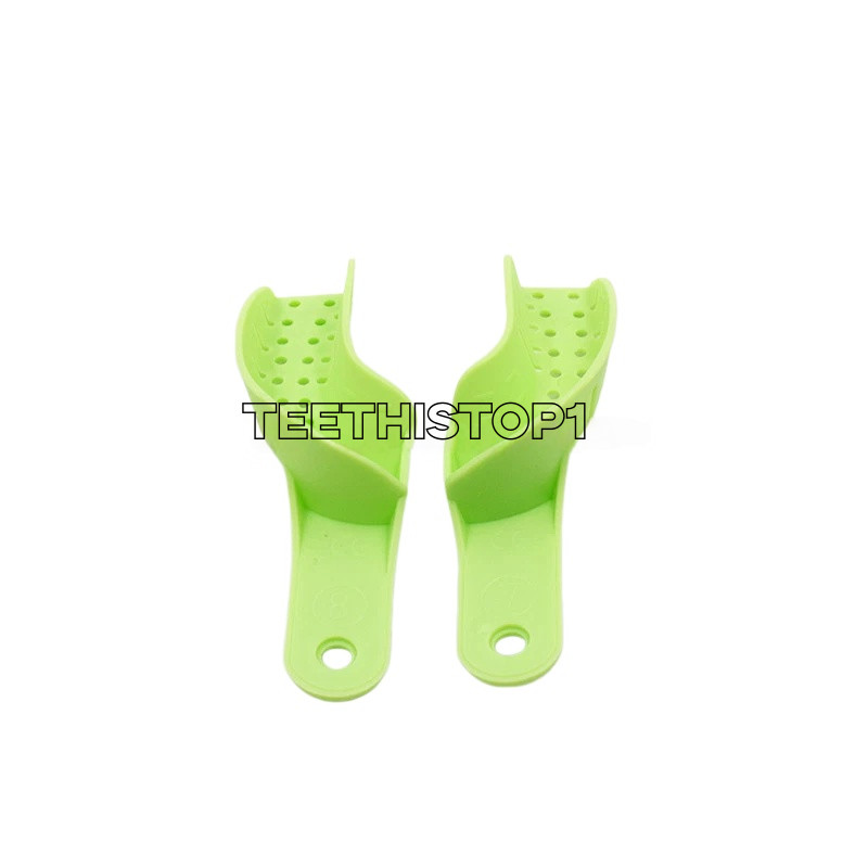 10 Pcs Autoclavable Dental Plastic Impression Trays Central Denture Disposable
