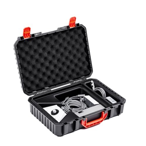Storage Case for Starlink Mini, Protective Hard Case with EVA Padding Black+Red
