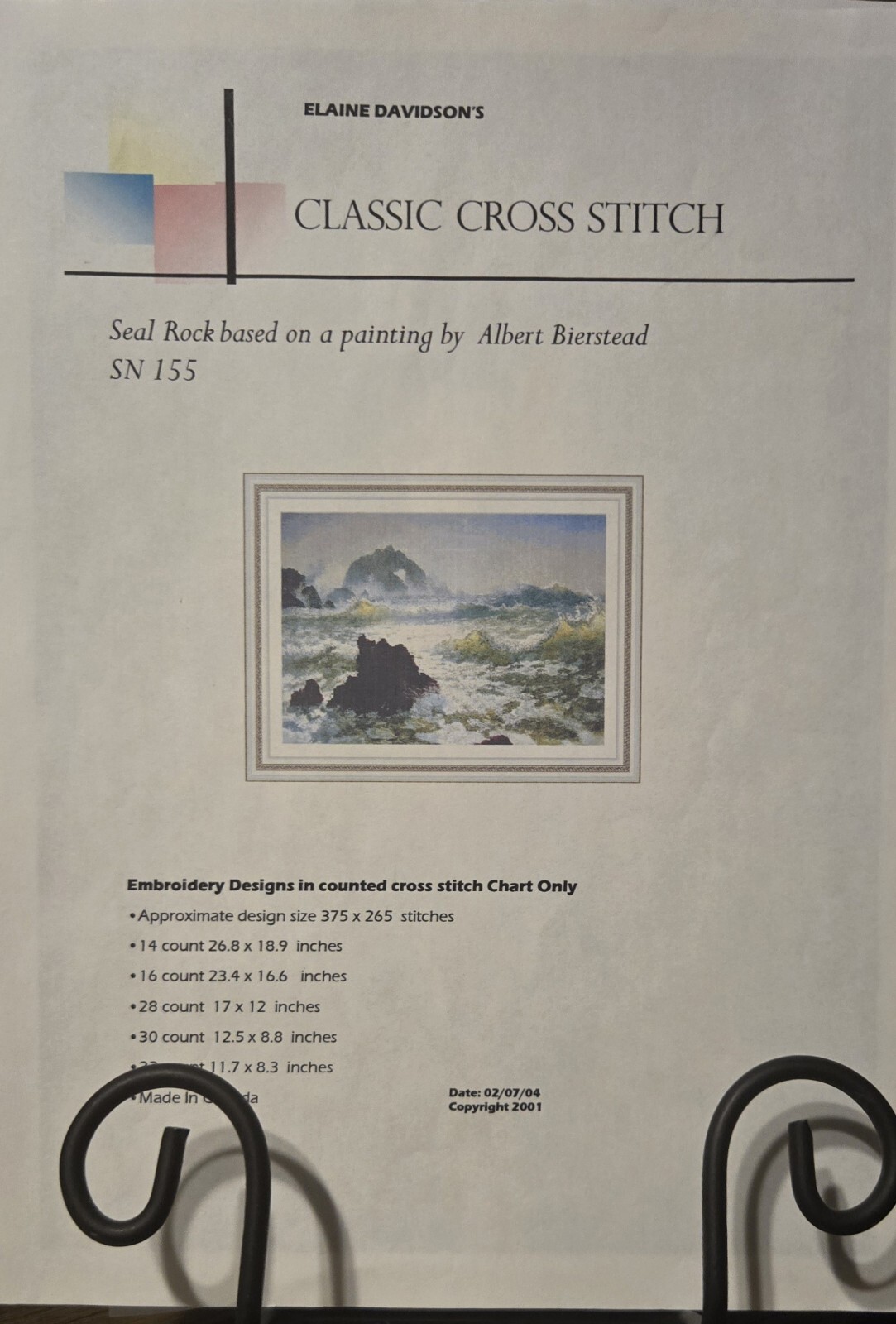 Classic Cross Stitch Pattern Seal Rock