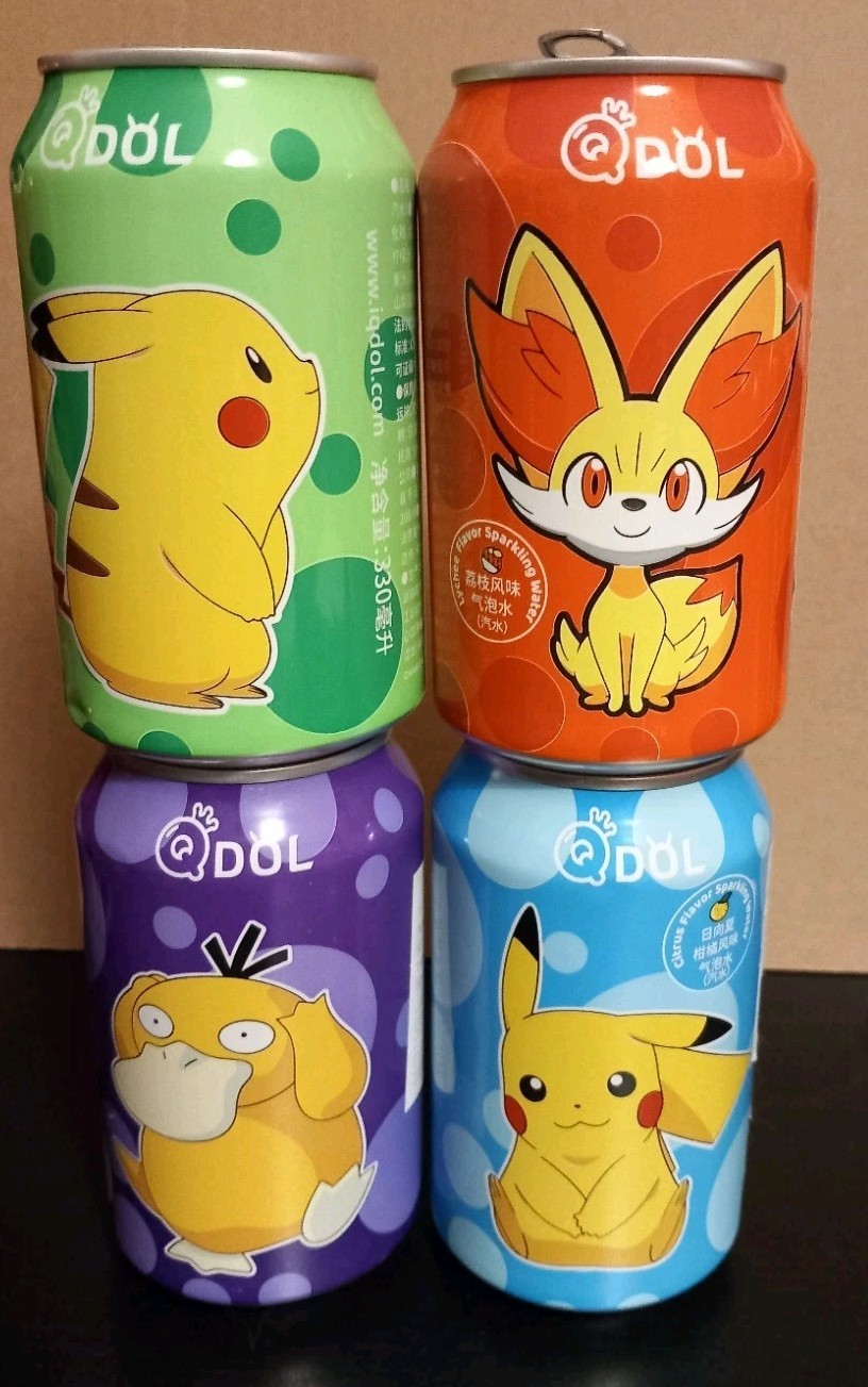 Nice Soda Can. Cartoon Comic Soda Can. Pokemon Cans. Empty.