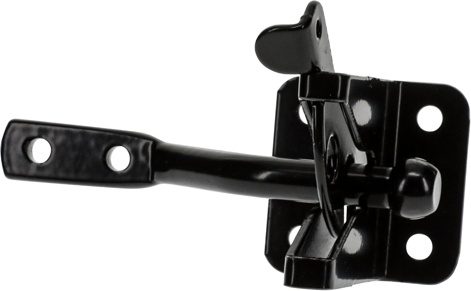 Automatic Gate Latch Model N184-861 Black Steel 4 in Strike Outswing Gates Doors